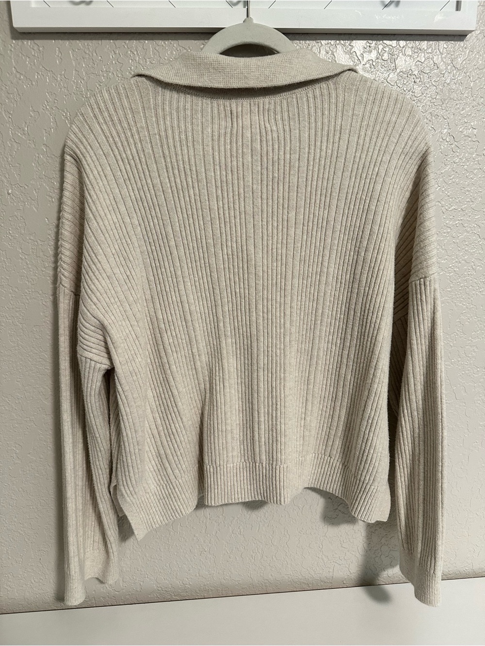 Lou & Grey Light Cream Ribbed Pullover - Picture 5 of 5